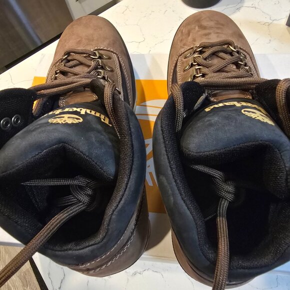 Timberland Euro Hiker Mid - Men's Winter Boots Grey/Black/Brown Size 10 NEW - Picture 9 of 16